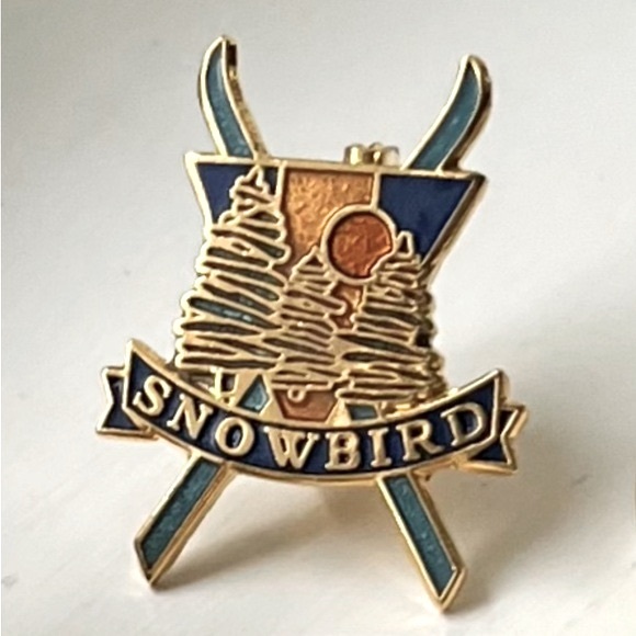 Vintage Utah Ski Snowbird and Salt Lake Winter Games 2002 Four Metal Enamel Pins - Picture 3 of 9